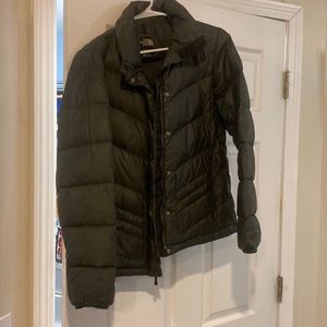 North Face Down Jacket- Green, Medium 700 fill